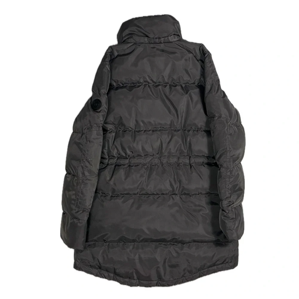 Lauren Ralph Lauren grey zip up snap‎ down waterfowl feather coat women's small